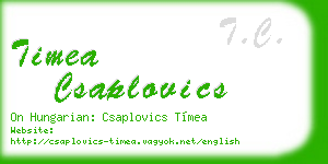timea csaplovics business card
